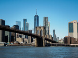 Fototapeta Miasta - The Brooklyn Bridget viewed from Brooklyn on a sunny day in New York City