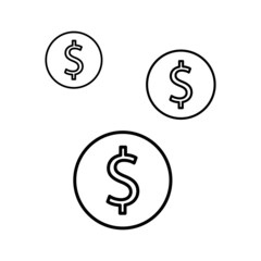 Dollar coin icon