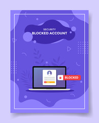 Poster - blocked account concept for template of banners, flyer, books, and magazine cover