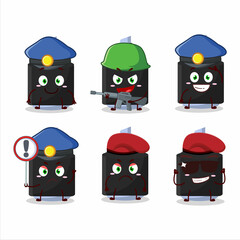 Wall Mural - A dedicated Police officer of blue highlighter mascot design style