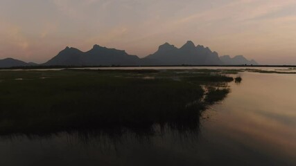 Wall Mural - sam roi yot freshwater marsh or bueng bua khao sam roi yot national park