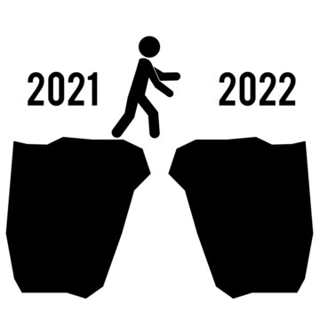 2022 Happy New Year posters. Templates with typography