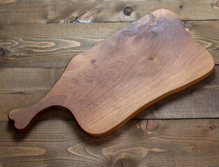 Old retro vintage empty cutting board food concept background