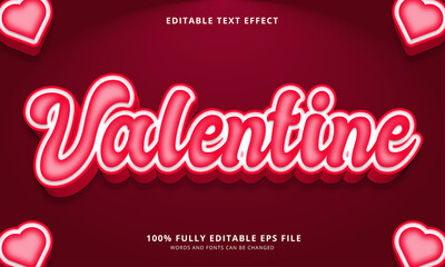 Sticker - Valentine text style editable text effect