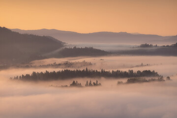 Poster - sunrise in the mountains