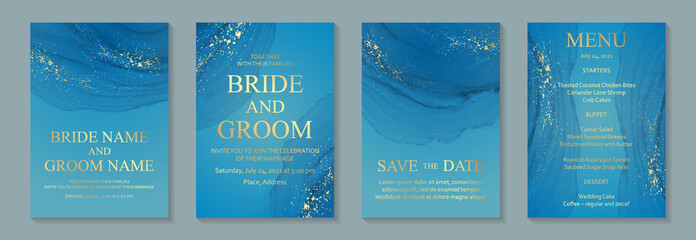 Wall Mural - modern watercolor background or elegant card design for birthday invite or wedding or menu with abst