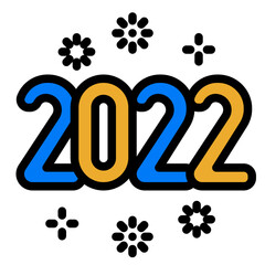 Sticker - 2022 line icon