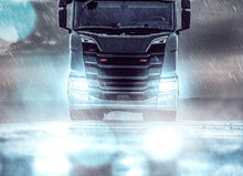 Truck In Rain