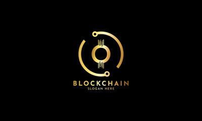 Wall Mural - Crypto coin logos. Initial letter O logo, icon - Vector Digital money, block chain, finance symbol. Connect technology and digital, gold currency data concept for your corporate identity