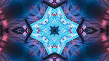 Abstract Blue And Red Glow Technology Future Kaleidoscope Background, Shades Of Black, Square And Line