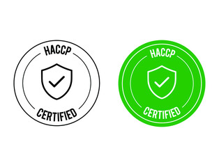 Canvas Print - HACCP certified logo vector