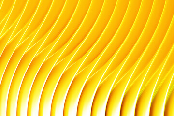 Poster - 3d Illustration  rows of yellow  line  .Geometric background, weave pattern.