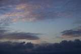 Fototapeta Tęcza - Clouds and sunset. Oeverlanden Meppel Staphorst. Netherlands.