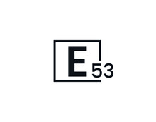 E53, 53E Initial Letter Logo