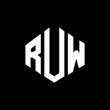 RUW Letter Logo Design With Polygon Shape. RUW Polygon And Cube Shape Logo Design. RUW Hexagon Vector Logo Template White And Black Colors. RUW Monogram, Business And Real Estate Logo.