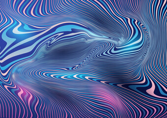Wall Mural - Abstract swirl colorful marble texture in violet and blue color. 3D plastic map relief background