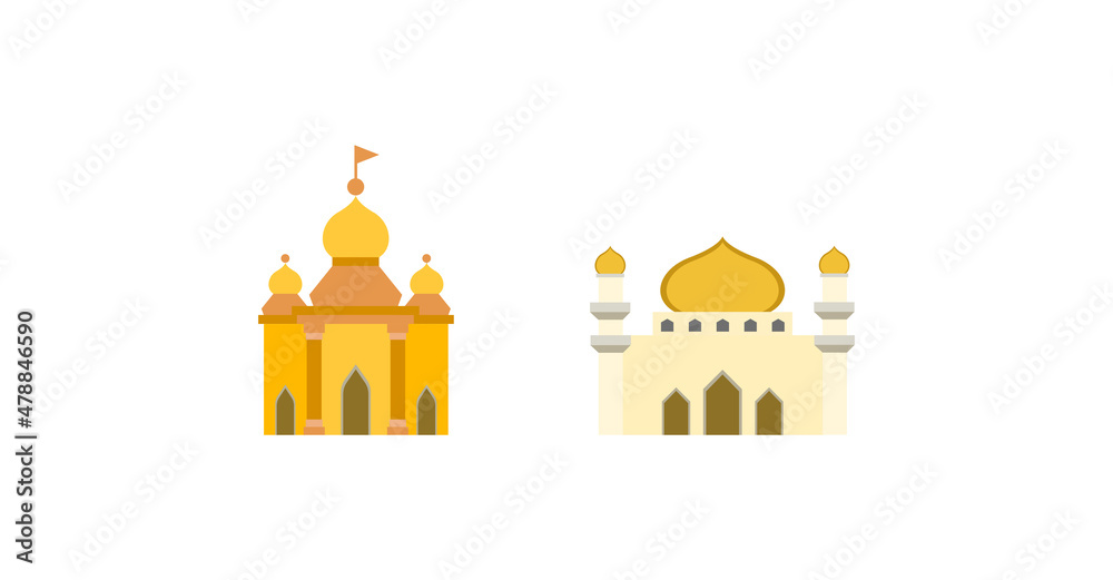 Hindu Temple emoji. Isolated Hinduist Temple Vector. Mosque vector ...