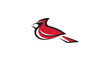 Creative Red Bird Cardinal Abstract Logo Design Vector