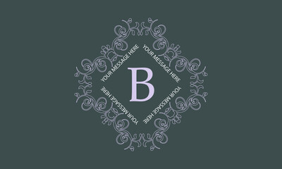 Wall Mural - Design of an elegant monogram with the letter B for the design of a restaurant, boutique, emblem, jewelry, business.