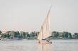 views of felucca boat, which is the traditional boat in nile river