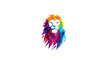 creative polygonal lion logo vector symbol