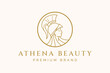 Beauty athena goddess logo brand