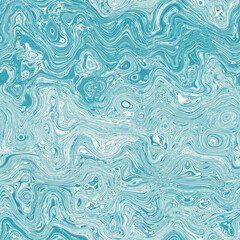  Aegean teal mottled swirl marble nautical texture background. Summer coastal living style home decor. Liquid fluid blue water flow effect dyed textile seamless pattern.
