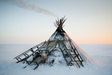 Winter Nomadic Living In Tundra