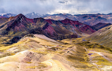 Poster - Andean landscape at Vinicunca Rainbow Mountain near Cusco in Peru