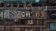 © Yakov Knyazev/Stocksy - abstract aerial view of a chemical plant