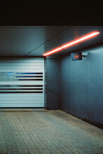 Futuristic Parking Garage Entrance