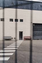 Welcome Gate On Industrial Warehouse