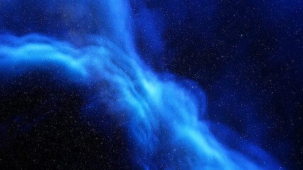 nebula gas cloud in deep outer space, science fiction illustrarion, colorful space background with stars 3d render