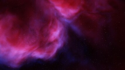 nebula gas cloud in deep outer space, science fiction illustrarion, colorful space background with stars 3d render