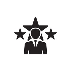 Star salesman icon ( vector illustration )