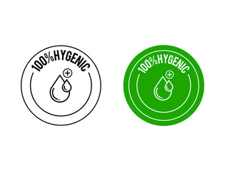 Wall Mural - 100% hygenic logo