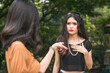 © Mdv Edwards - A woman is offended by the accusations of a another young lady, claiming to have cheated or scammed her.