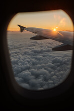 View Through An Airplane Window 