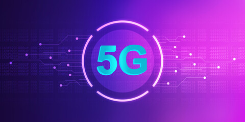 Poster - 2d rendering 5G Network 5G Connection
