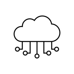 Canvas Print - Cloud network icon