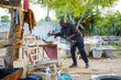 © Daniel Gonzalez/Stocksy - Man with tool working with wood