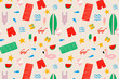 © Gemma can fly/Stocksy - Summer beach holidays pattern illustration