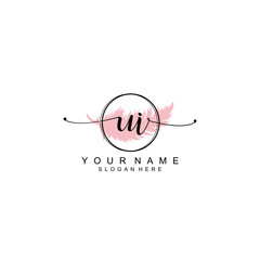 UI initial Luxury logo design collection