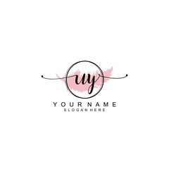 UY initial Luxury logo design collection