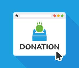 Aufkleber - Donation icon in graphic design. Fundraising and charity symbol.
