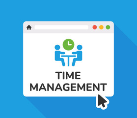 Aufkleber - Time management icon on website template design vector illustration.