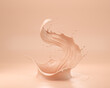 © Anusorn - foundation splash cream for beauty cosmetic product, 3d illustration.