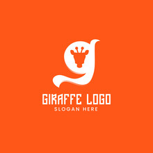 Logo Design Concept Letter G Giraffe