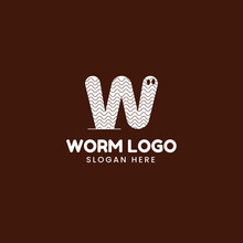 Logo Design Concept Letter W Worm