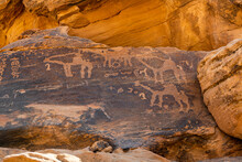 Rock Art In The Ha'il Region, UNESCO World Heritage Site, Jubbah